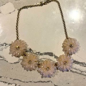 J Crew Flower Blush/White Necklace